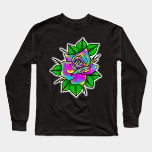 Oil Painted Rose Long Sleeve T-Shirt